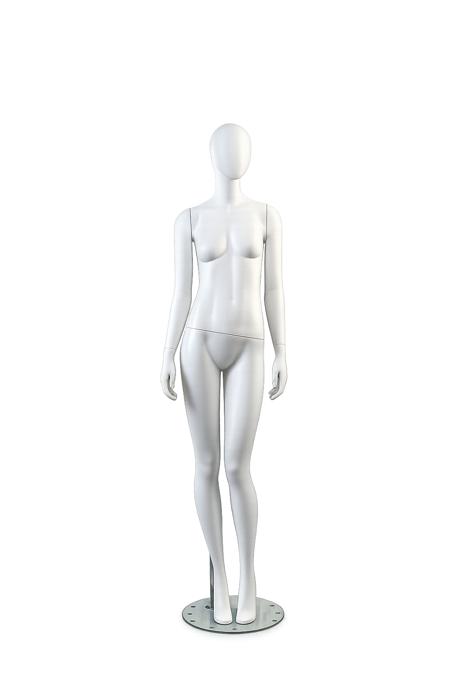 AMOY female full-body mannequin, abstract face, standing pose (FA-05) | مانيكان نسائي كامل الجسم بوجه مجرد ووضعية وقوف من آموي