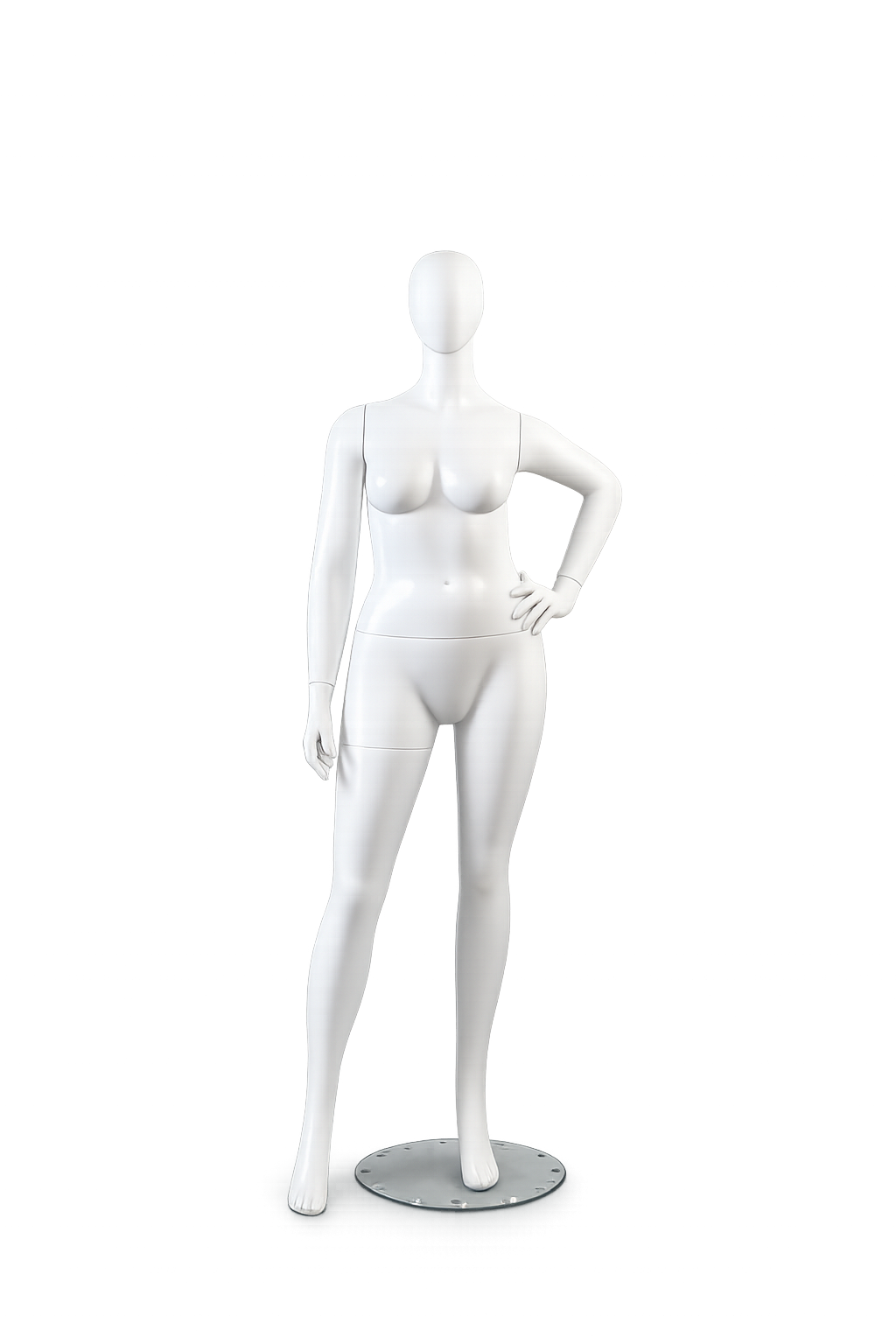 AMOY female full-body mannequin, posed hand on hip (FP-01) | مانيكان نسائي كامل الجسم بوضعية اليد على الخصر من آموي