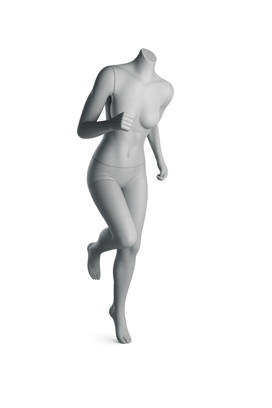 AMOY female full-body mannequin, sport / athletic pose (FS-01) | مانيكان نسائي كامل الجسم بوضعية رياضية من آموي