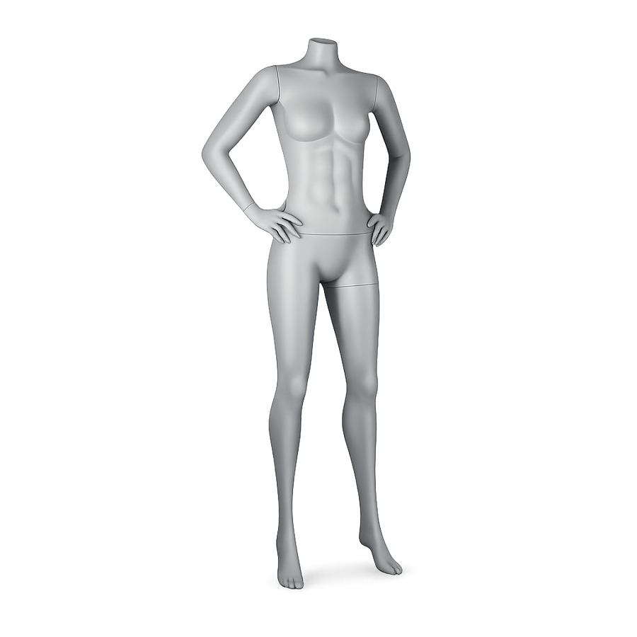 AMOY female full-body mannequin, sport / athletic pose (FS-03) | مانيكان نسائي كامل الجسم بوضعية رياضية من آموي