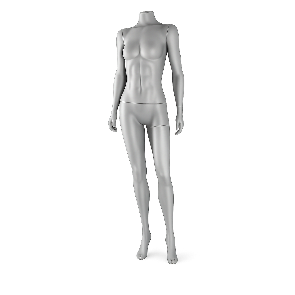 AMOY female full-body mannequin, sport / athletic pose (FS-04) | مانيكان نسائي كامل الجسم بوضعية رياضية من آموي