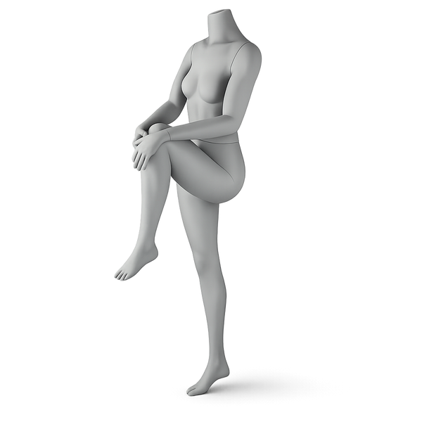 AMOY female full-body mannequin, sport / athletic pose (FS-05) | مانيكان نسائي كامل الجسم بوضعية رياضية من آموي