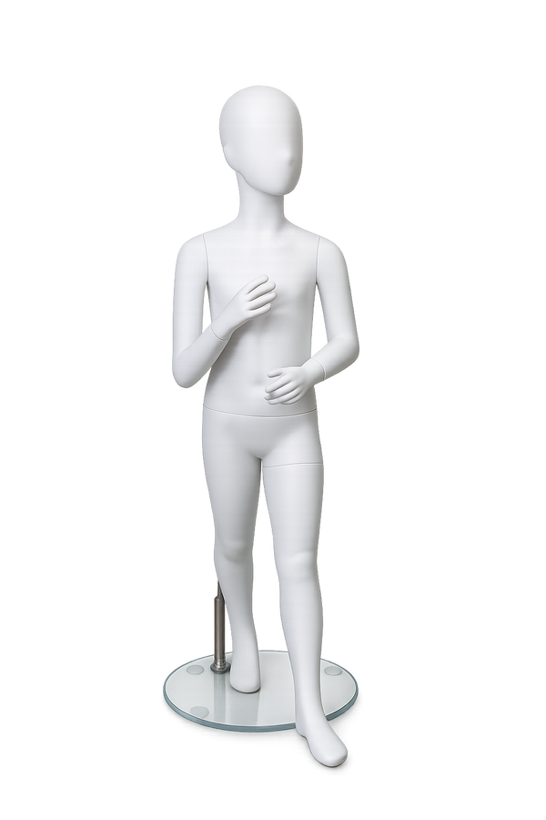AMOY kids full-body child mannequin, standing pose (KA-06) | مانيكان أطفال كامل الجسم بوضعية وقوف من آموي