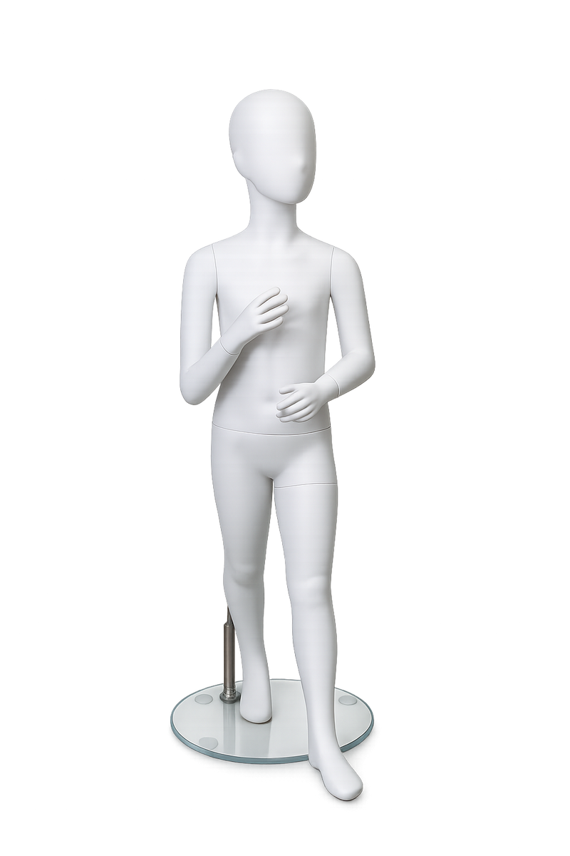 AMOY kids full-body child mannequin, standing pose (KA-06) | مانيكان أطفال كامل الجسم بوضعية وقوف من آموي