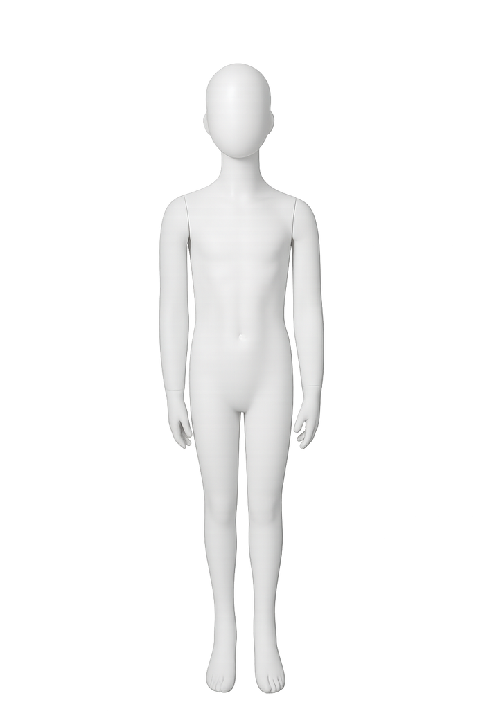 AMOY kids full-body mannequin, standard child pose (KN-01) | مانيكان أطفال كامل الجسم بوضعية قياسية من آموي