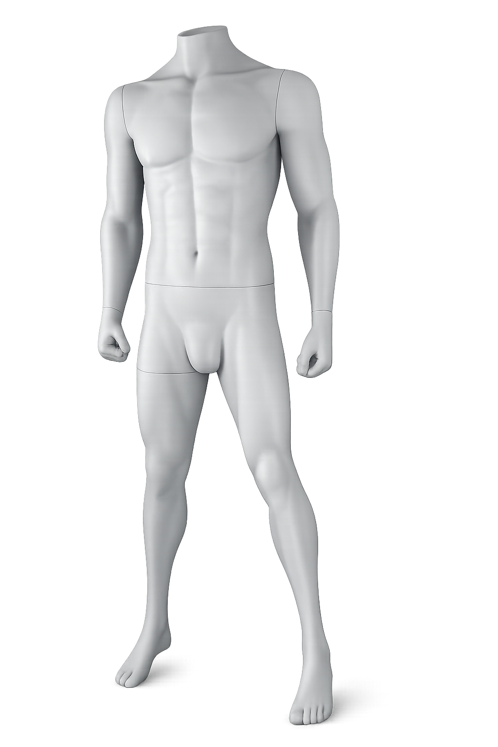 AMOY male full-body mannequin, sport / athletic pose (MS-01) | مانيكان رجالي كامل الجسم بوضعية رياضية من آموي
